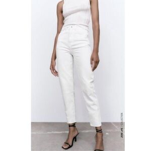Zara High Rise Mom Fit Ankle Jeans
